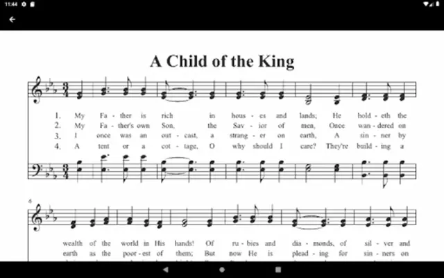 Adventist Hymnal with piano sheet android App screenshot 0