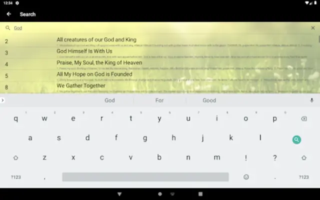 Adventist Hymnal with piano sheet android App screenshot 1